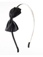 Black Satin Bow Headband